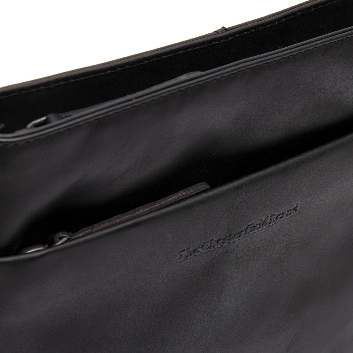 
Classic 100% Full-Grain leather Bag - Achteraanzicht met versterkte leren banden