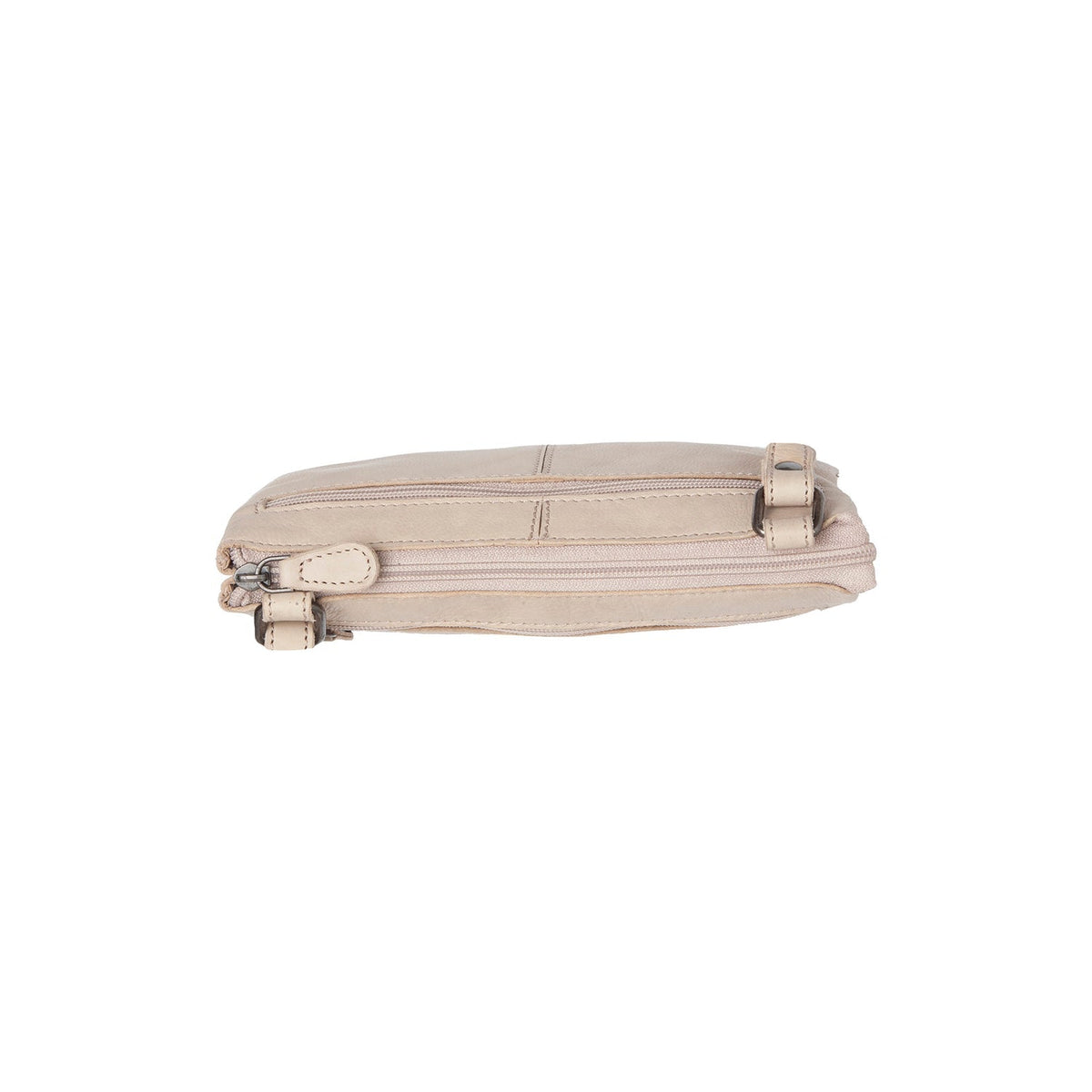Osaka Full-Grain Leather Crossbody Bag voor Dames - Structured Side Profile Showing Gusset Depth &amp; Expansion Capacity