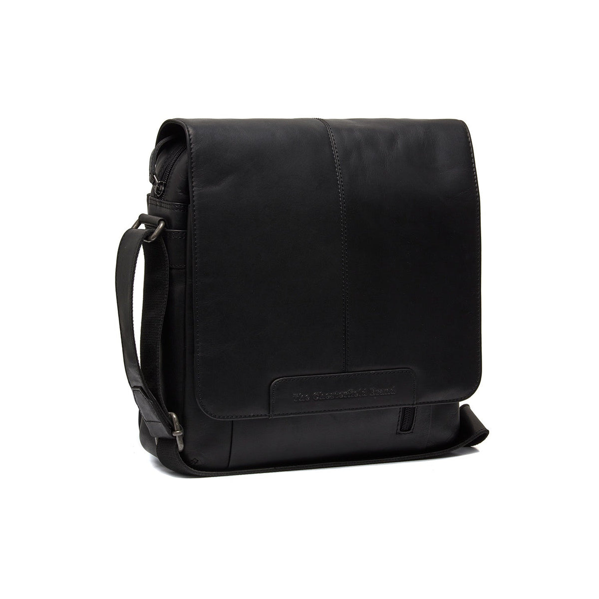 Raphael Full-Grain Leather Crossbody Bag voor Heren in Classic 100% Full-Grain Leather - Full Exterior Front Profile View | Buy Online