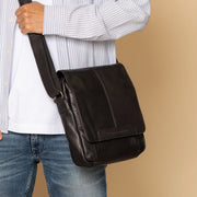 
Classic 100% Full-Grain leather Bag - Achteraanzicht met versterkte leren banden