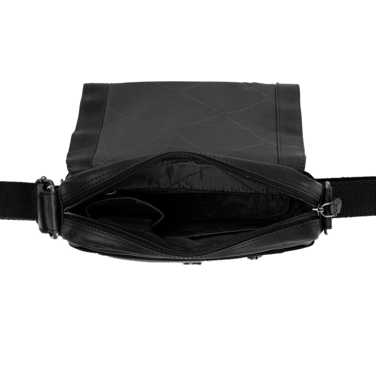 
Remy Leren crossbodytas - Gestructureerd zijprofiel met vouwdiepte & volume
