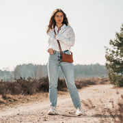 Salerno Full-Grain Leather Crossbody Bag voor Dames – alternate product view 3