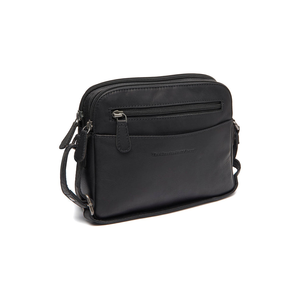 
Vionne Leren crossbodytas in klassiek 100% volnerfleer - Full Exterior Vooraanzicht & getailleerd silhouet | Online kopen