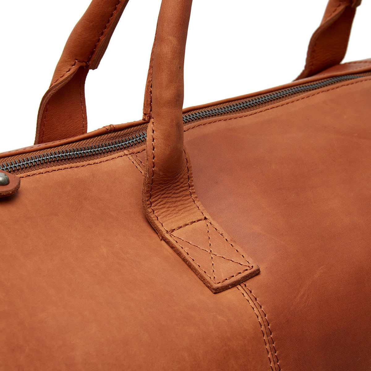Cognac Leather Garment Bag Finlay voor Dames, detail view 1