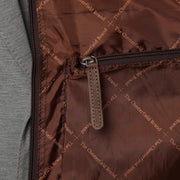 Styled Fit Perspective of Leather Garment Bag Josh voor Dames on Model - Natural Daylight Drape