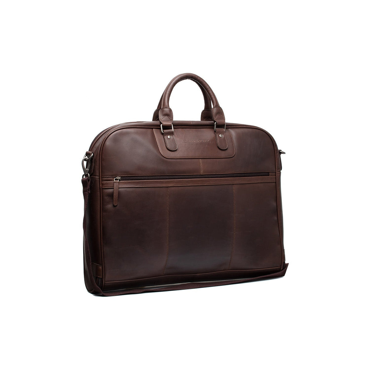 Leather Garment Bag Josh voor Dames in Classic 100% Full-Grain Leather - Front Profile View &amp; Tailored Silhouette | Buy Online
