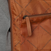 Cognac Leather Garment Bag Josh voor Dames, detail view 6