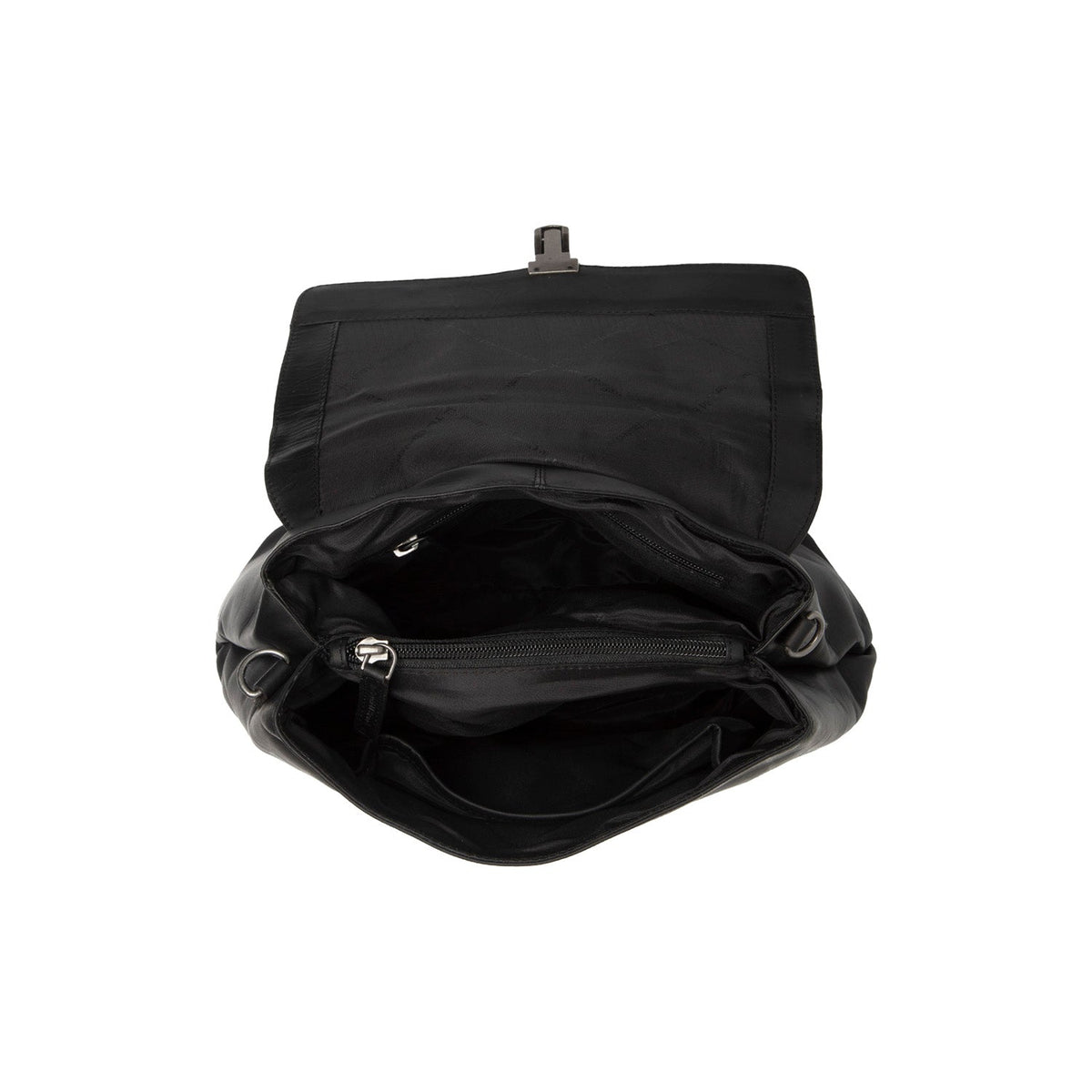 Close-Up Detail of Classic Collar &amp; Heavy-Duty Zipper Hardware on Angera Full-Grain Leather Handbag voor Dames