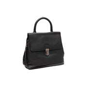 Angera Full-Grain Leather Handbag voor Dames in Classic 100% Full-Grain Leather - Front Profile View &amp; Tailored Silhouette | Buy Online