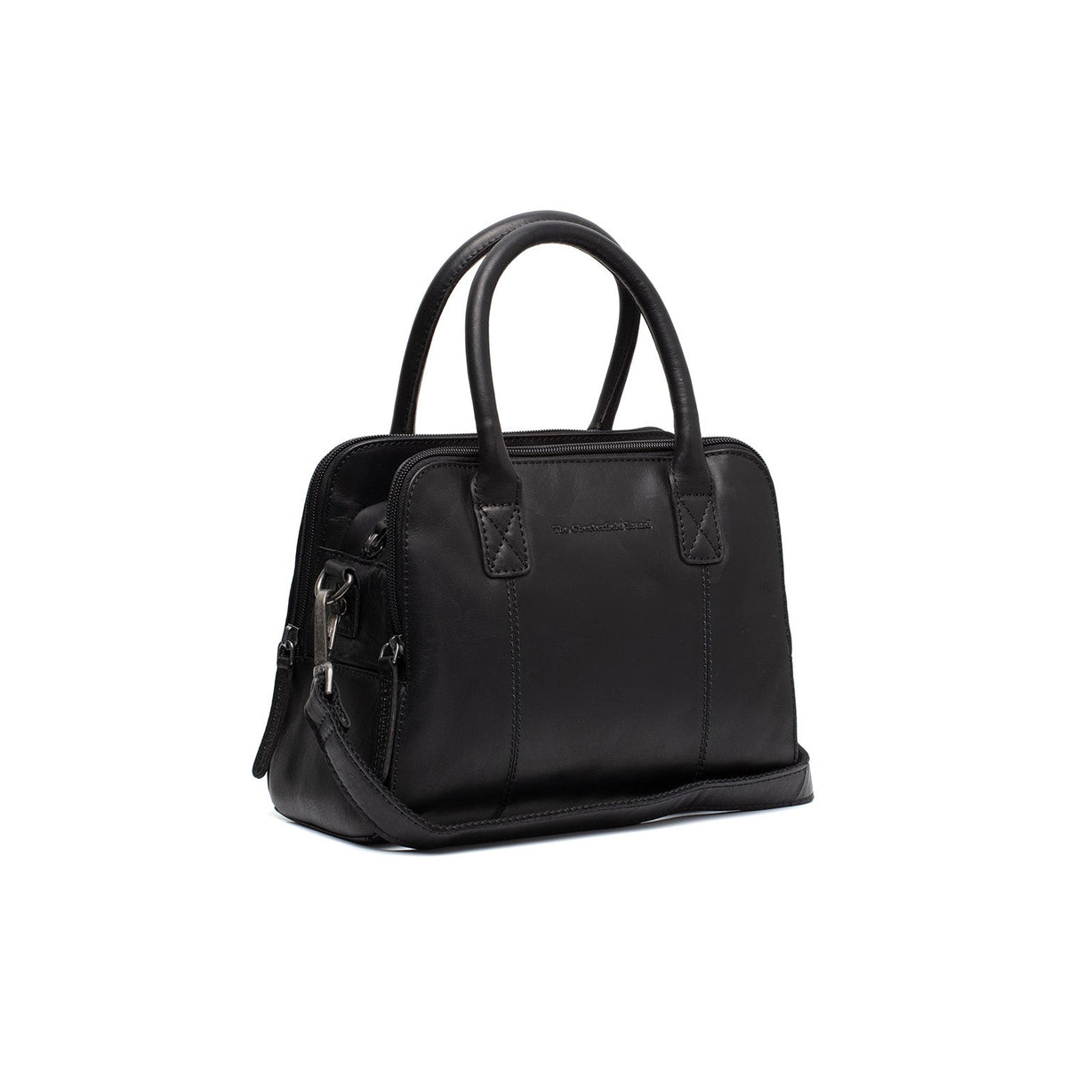 Ezra Full-Grain Leather Handbag voor Dames in Classic 100% Full-Grain Leather - Front Profile View &amp; Tailored Silhouette | Buy Online