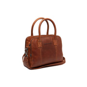 Tailored Rib Cuffs &amp; Hem Craftsmanship Construction Detail on Ezra Full-Grain Leather Handbag voor Dames