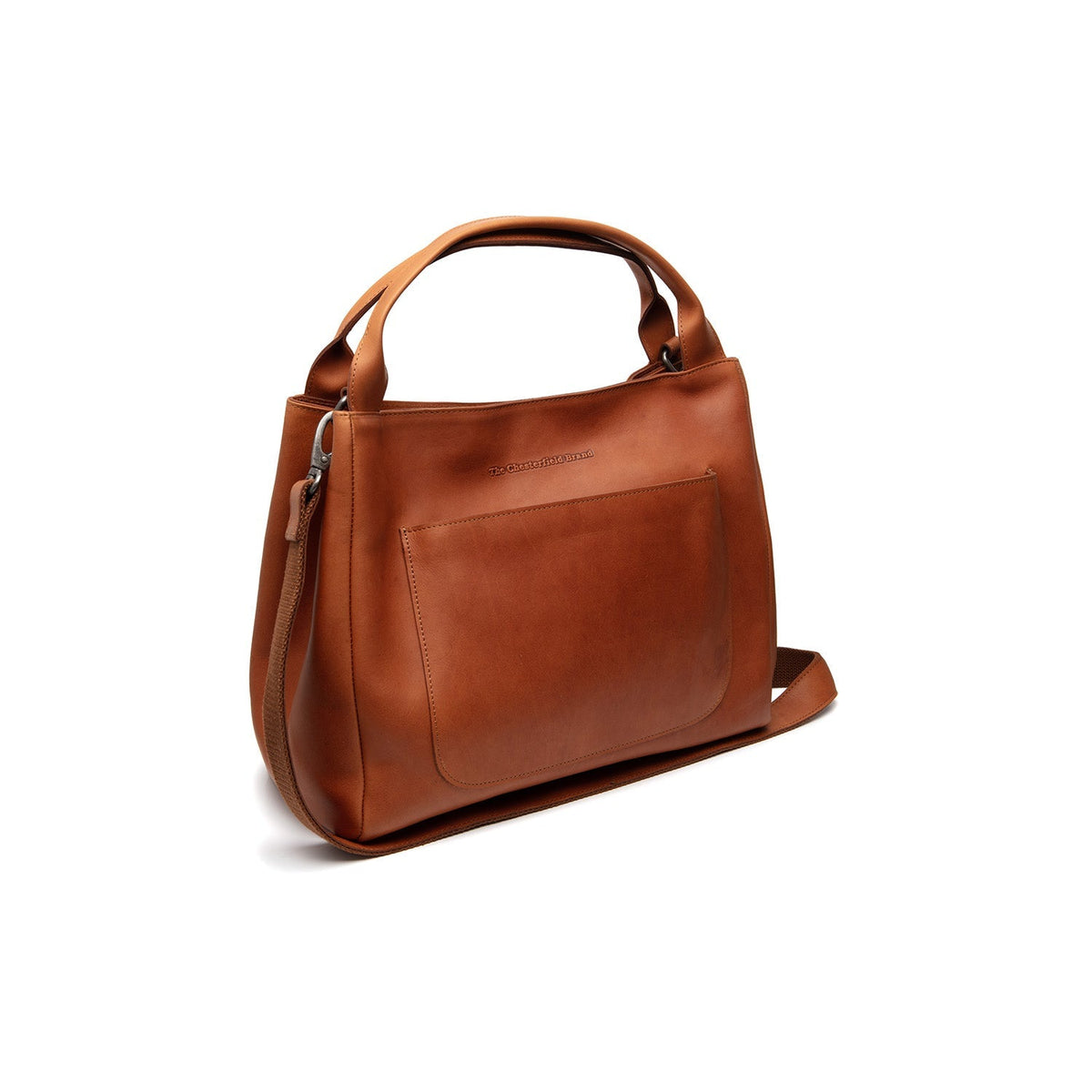 Tailored Rib Cuffs &amp; Hem Craftsmanship Construction Detail on Fioline Full-Grain Leather Handbag voor Dames