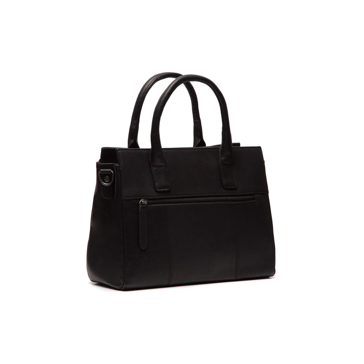 Tailored Rib Cuffs & Hem Craftsmanship Construction Detail on Garda Full-Grain Leather Handbag