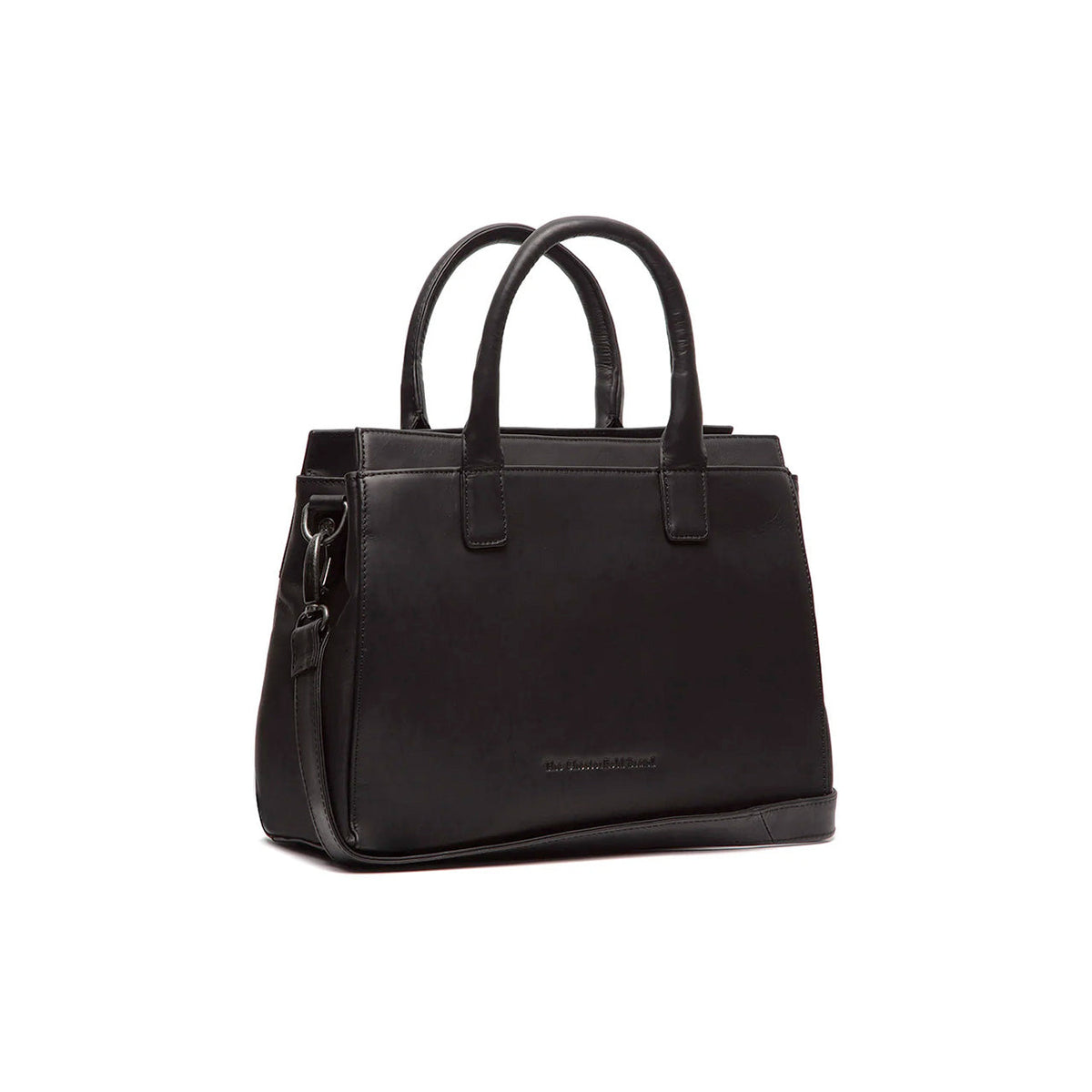 Garda Full-Grain Leather Handbag in klassiek 100% volnerfleer - Vooraanzicht & getailleerd silhouet | Online kopen