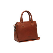 Tailored Rib Cuffs &amp; Hem Craftsmanship Construction Detail on Hermosa Full-Grain Leather Handbag voor Dames