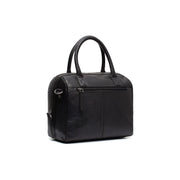 Styled Fit Perspective of Langton Full-Grain Leather Handbag voor Dames on Model - Natural Daylight Drape