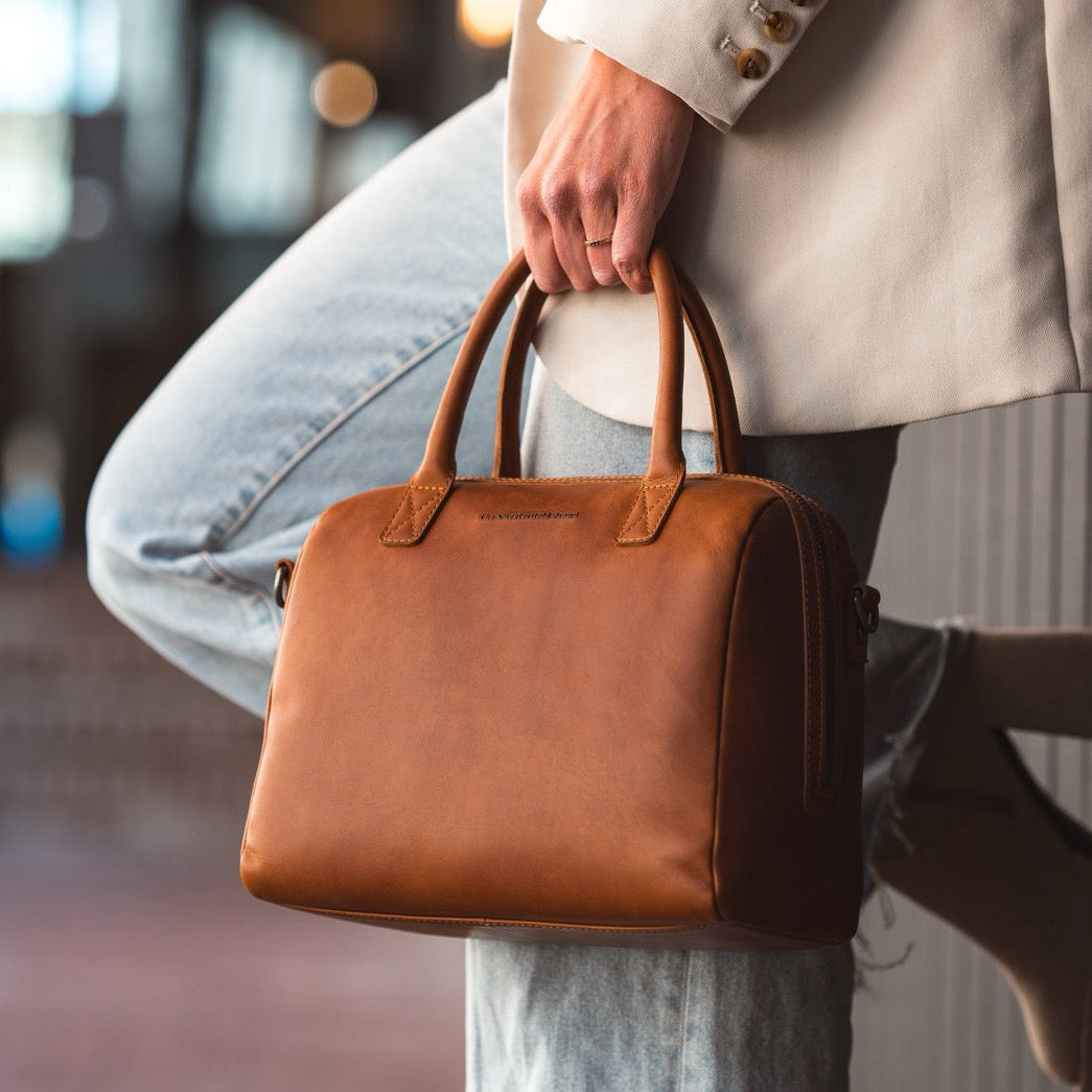 Langton Full-Grain Leather Handbag voor Dames – alternate product view 2