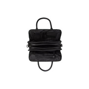 Close-Up Detail of Classic Collar &amp; Heavy-Duty Zipper Hardware on Layton Full-Grain Leather Handbag voor Dames