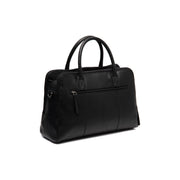 Tailored Rib Cuffs &amp; Hem Craftsmanship Construction Detail on Layton Full-Grain Leather Handbag voor Dames