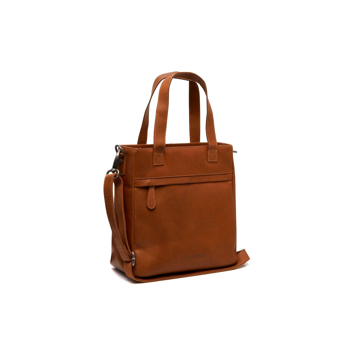 Tailored Rib Cuffs &amp; Hem Craftsmanship Construction Detail on Lingfield Full-Grain Leather Handbag voor Dames