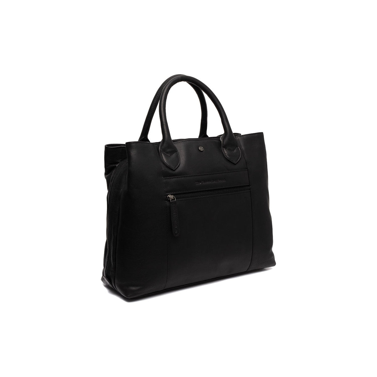Tailored Rib Cuffs &amp; Hem Craftsmanship Construction Detail on Passau Full-Grain Leather Handbag voor Dames