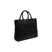 Tailored Rib Cuffs &amp; Hem Craftsmanship Construction Detail on Passau Full-Grain Leather Handbag voor Dames