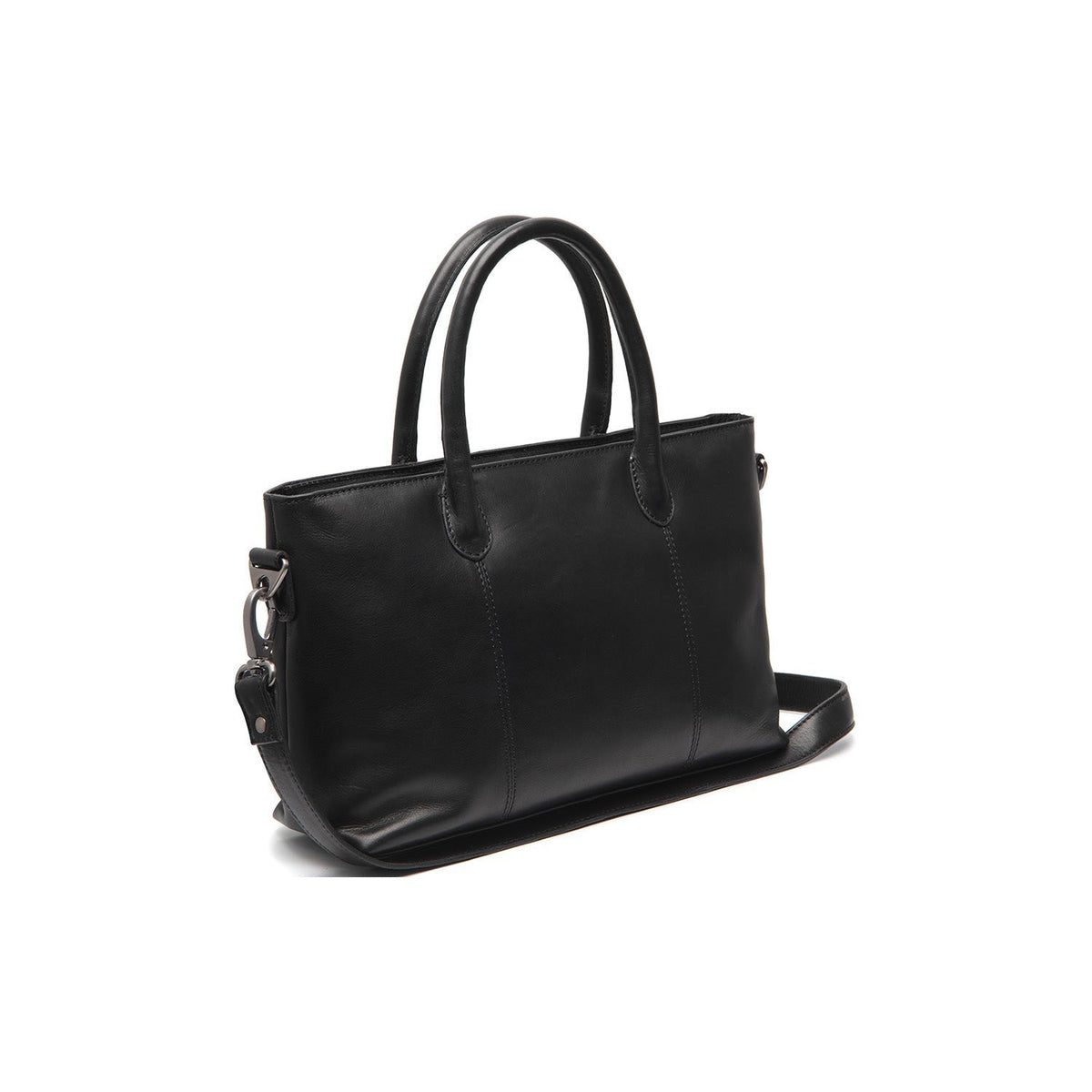 Pergamino Full-Grain Leather Handbag voor Dames in Classic 100% Full-Grain Leather - Front Profile View &amp; Tailored Silhouette | Buy Online