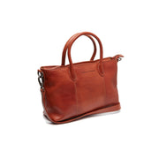 Tailored Rib Cuffs &amp; Hem Craftsmanship Construction Detail on Pergamino Full-Grain Leather Handbag voor Dames