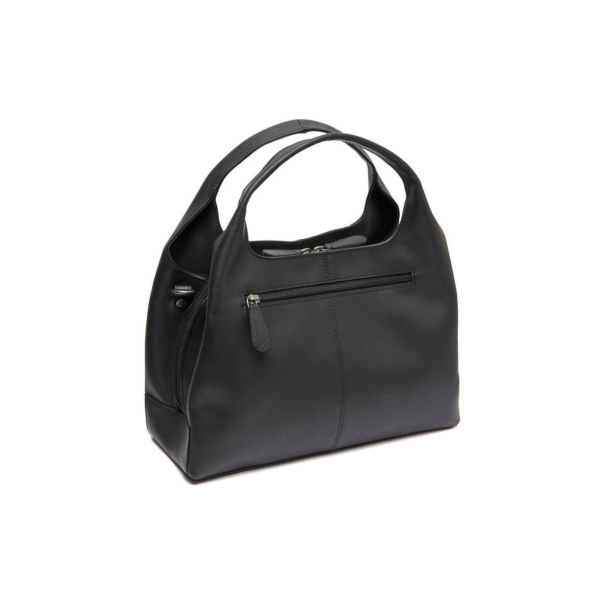 Styled Fit Perspective of Salina Full-Grain Leather Handbag voor Dames on Model - Natural Daylight Drape
