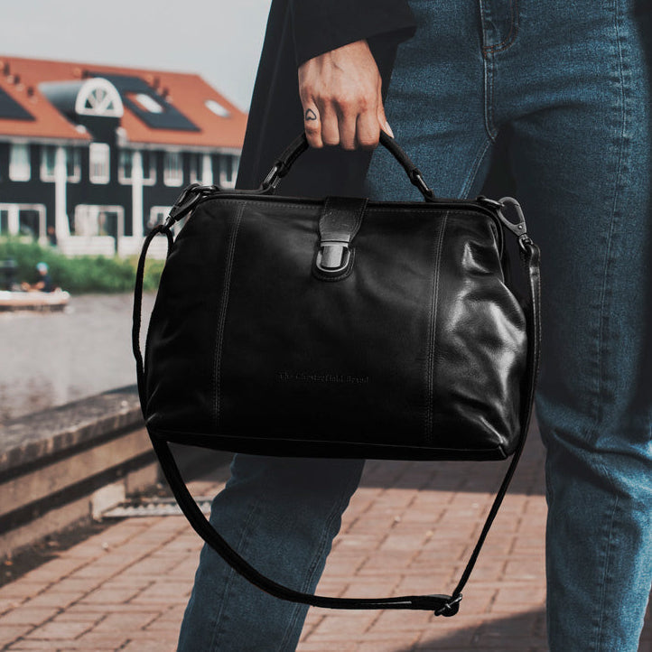 Shaun Full-Grain Leather Handbag voor Dames