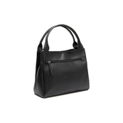 Tailored Rib Cuffs &amp; Hem Craftsmanship Construction Detail on Tenara Full-Grain Leather Handbag voor Dames