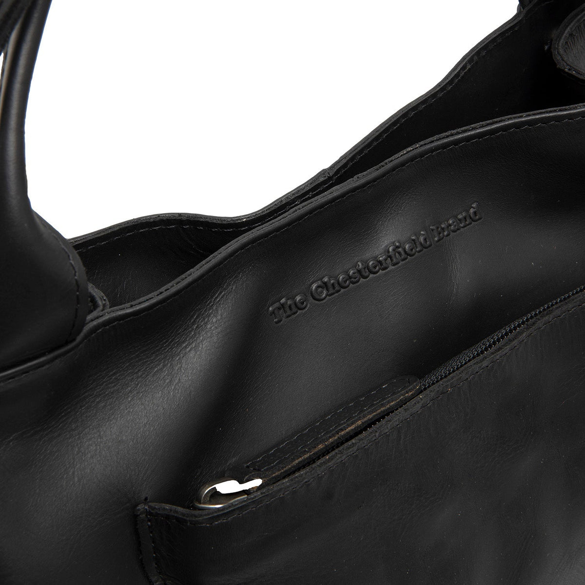 Tenara Full-Grain Leather Handbag voor Dames - Lateral Side Profile View Showing Sleeve Cut &amp; Athletic Taper Fit