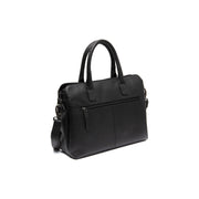 Tailored Rib Cuffs &amp; Hem Craftsmanship Construction Detail on Valmonte Full-Grain Leather Handbag voor Dames