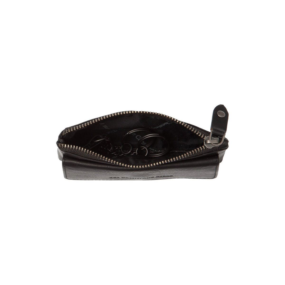 Violette Full-Grain Leather Key Case voor Dames - Lateral Side Profile View Showing Sleeve Cut &amp; Athletic Taper Fit
