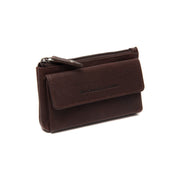 Tailored Rib Cuffs &amp; Hem Craftsmanship Construction Detail on Violette Full-Grain Leather Key Case voor Dames