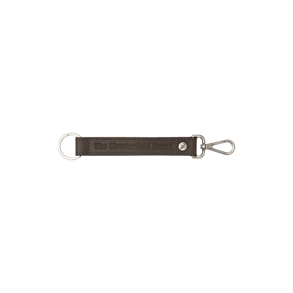 Leather Key Ring voor Dames in Classic 100% Full-Grain Leather - Front Profile View &amp; Tailored Silhouette | Buy Online