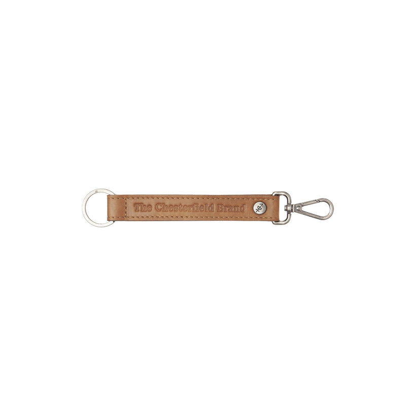 Leather Key Ring Cognac voor Dames