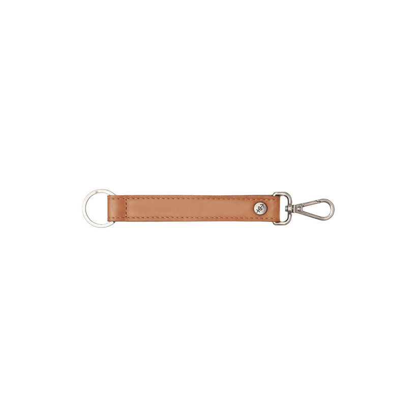 Leather Key Ring Cognac voor Dames