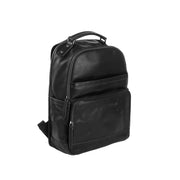 Austin Full-Grain Leather Laptop Backpack voor Dames in Classic 100% Full-Grain Leather - Full Exterior Front Profile View | Buy Online