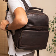 Austin Full-Grain Leather Laptop Backpack voor Dames – alternate product view 2