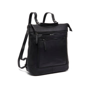 Caldero Full-Grain Leather Laptop Backpack voor Dames in Classic 100% Full-Grain Leather - Full Exterior Front Profile View | Buy Online