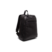 Detroit Full-Grain Leather Laptop Backpack voor Dames in Classic 100% Full-Grain Leather - Full Exterior Front Profile View | Buy Online