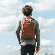 Detroit Full-Grain Leather Laptop Backpack voor Dames – alternate product view 3