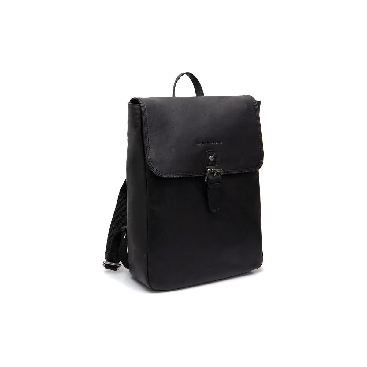 Farrow Full-Grain Leather Laptop Backpack voor Dames in Classic 100% Full-Grain Leather - Full Exterior Front Profile View | Buy Online