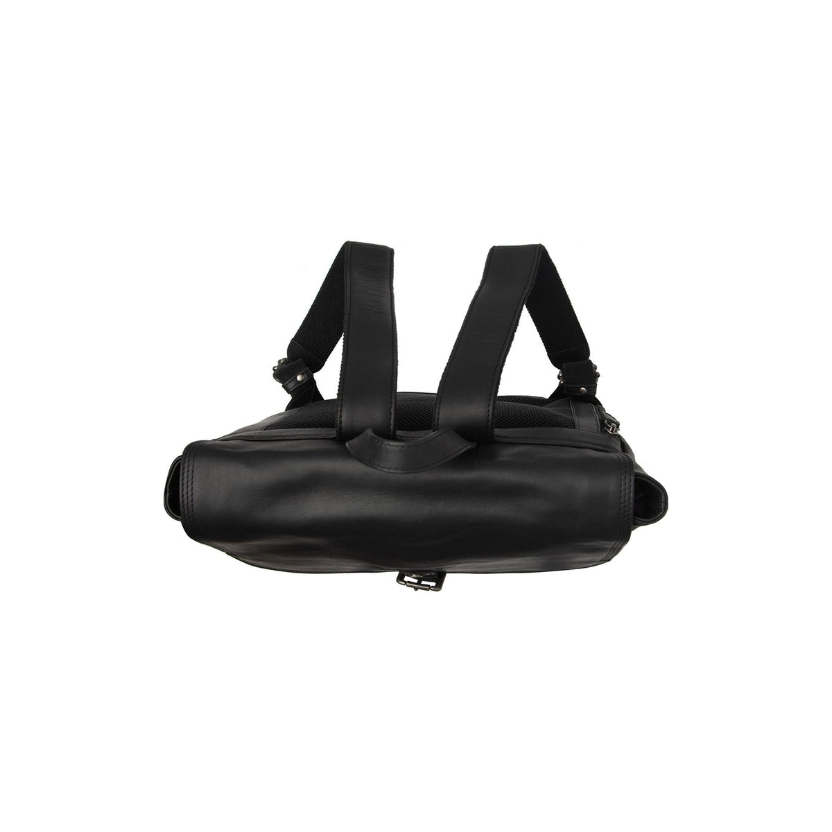 Classic 100% Full-Grain leather Backpack - Achteraanzicht met versterkte leren banden