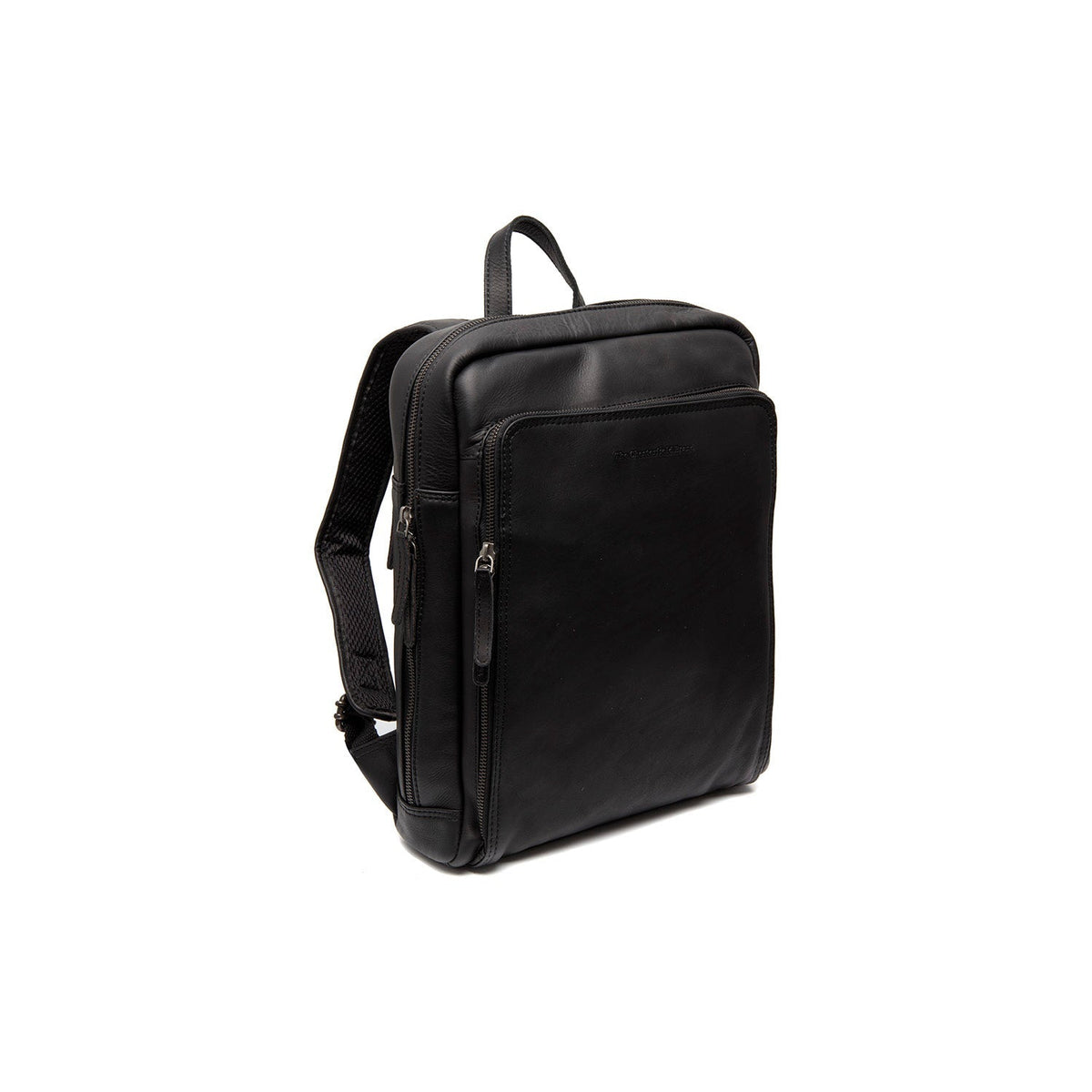 Jasper Full-Grain Leather Laptop Backpack voor Dames in Classic 100% Full-Grain Leather - Full Exterior Front Profile View | Buy Online
