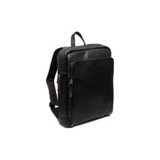 Jasper Full-Grain Leather Laptop Backpack voor Dames in Classic 100% Full-Grain Leather - Full Exterior Front Profile View | Buy Online
