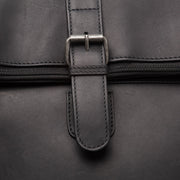 Solid Antique Brass Hardware &amp; Heavy-Duty Dual Zipper Detail on Larsson Full-Grain Leather Laptop Backpack voor Dames