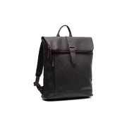 Larsson Full-Grain Leather Laptop Backpack voor Dames in Classic 100% Full-Grain Leather - Full Exterior Front Profile View | Buy Online