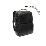 Lennox Full-Grain Leather Laptop Backpack voor Dames in Classic 100% Full-Grain Leather - Full Exterior Front Profile View | Buy Online